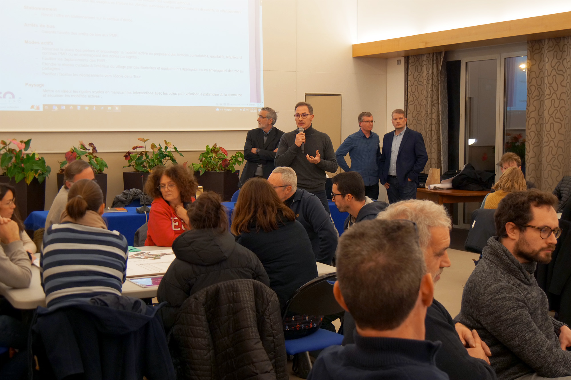 Soirée de travail participatif avec les riverains.